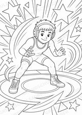 Wrestling POP Art Ausmalbilder 15 Malvorlagen – Materialseite 2