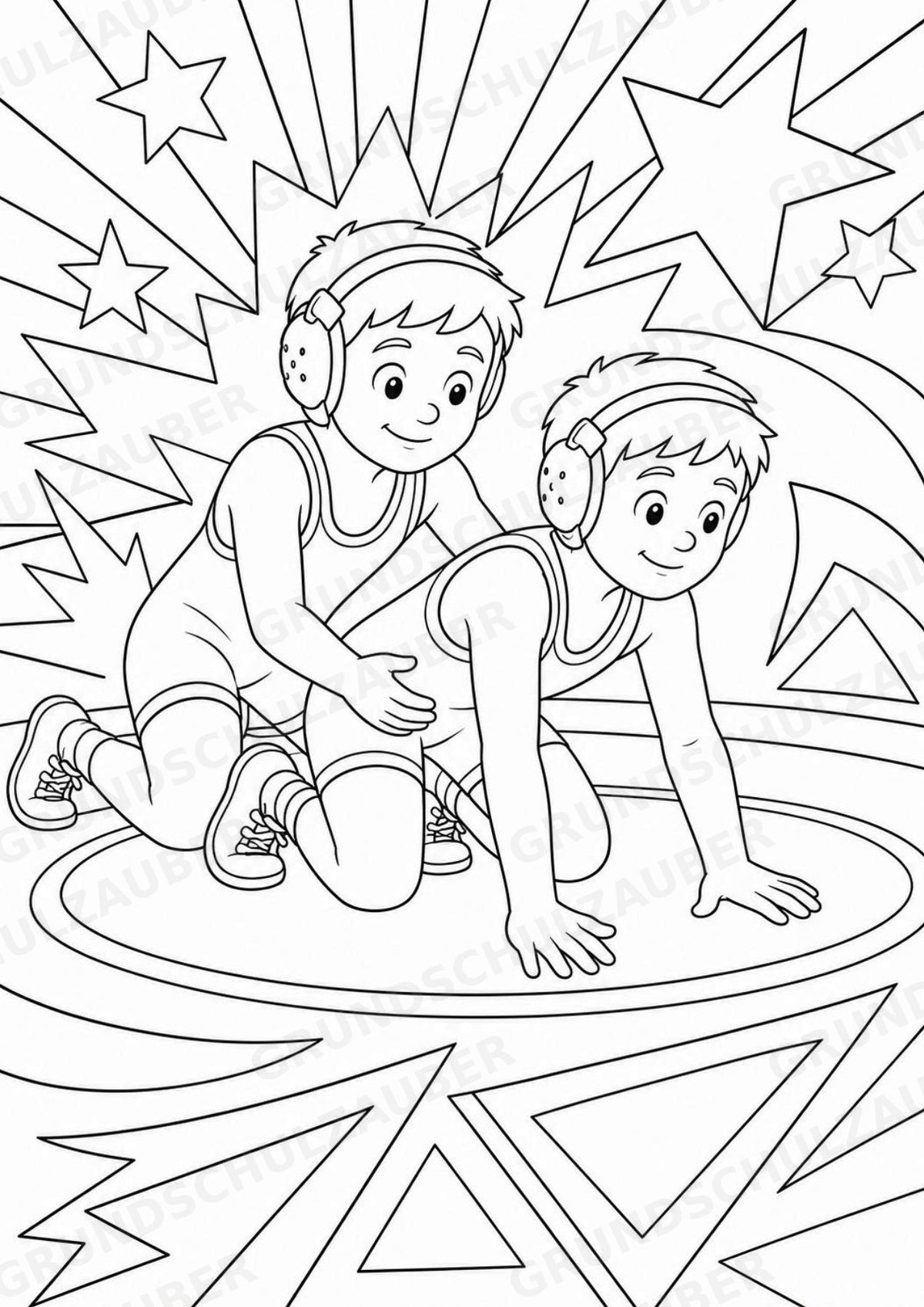 Wrestling POP Art Ausmalbilder 15 Malvorlagen – Materialseite 5