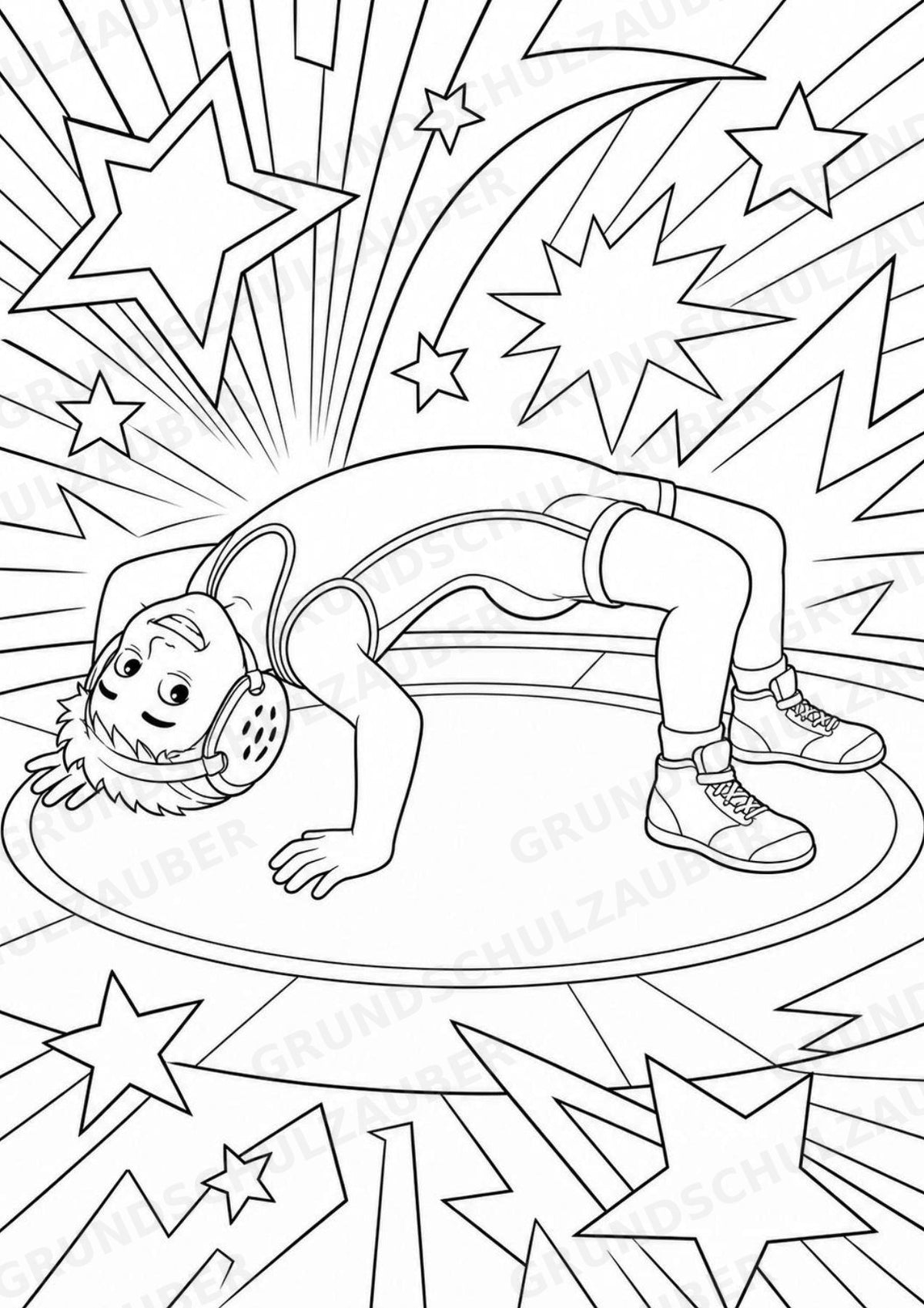 Wrestling POP Art Ausmalbilder 15 Malvorlagen – Materialseite 6