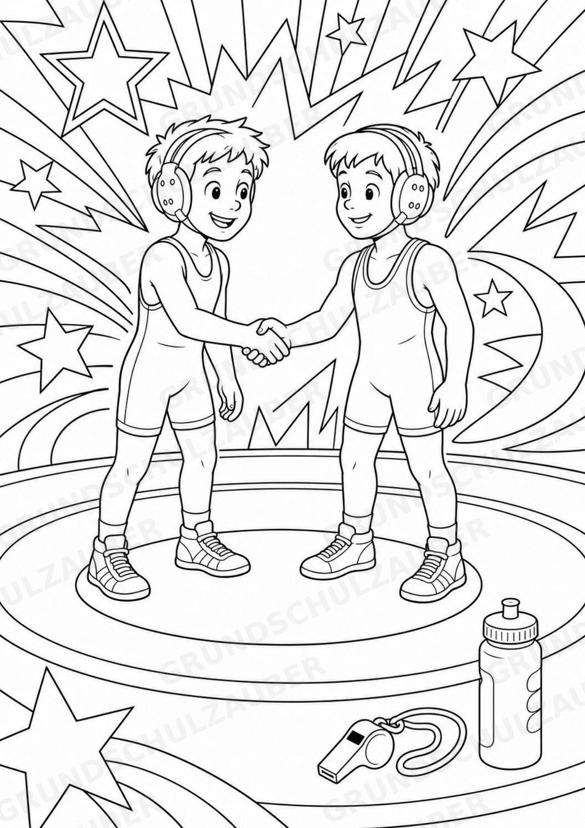Wrestling POP Art Ausmalbilder 15 Malvorlagen – Materialseite 7