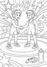 Wrestling POP Art Ausmalbilder 15 Malvorlagen – Materialseite 7