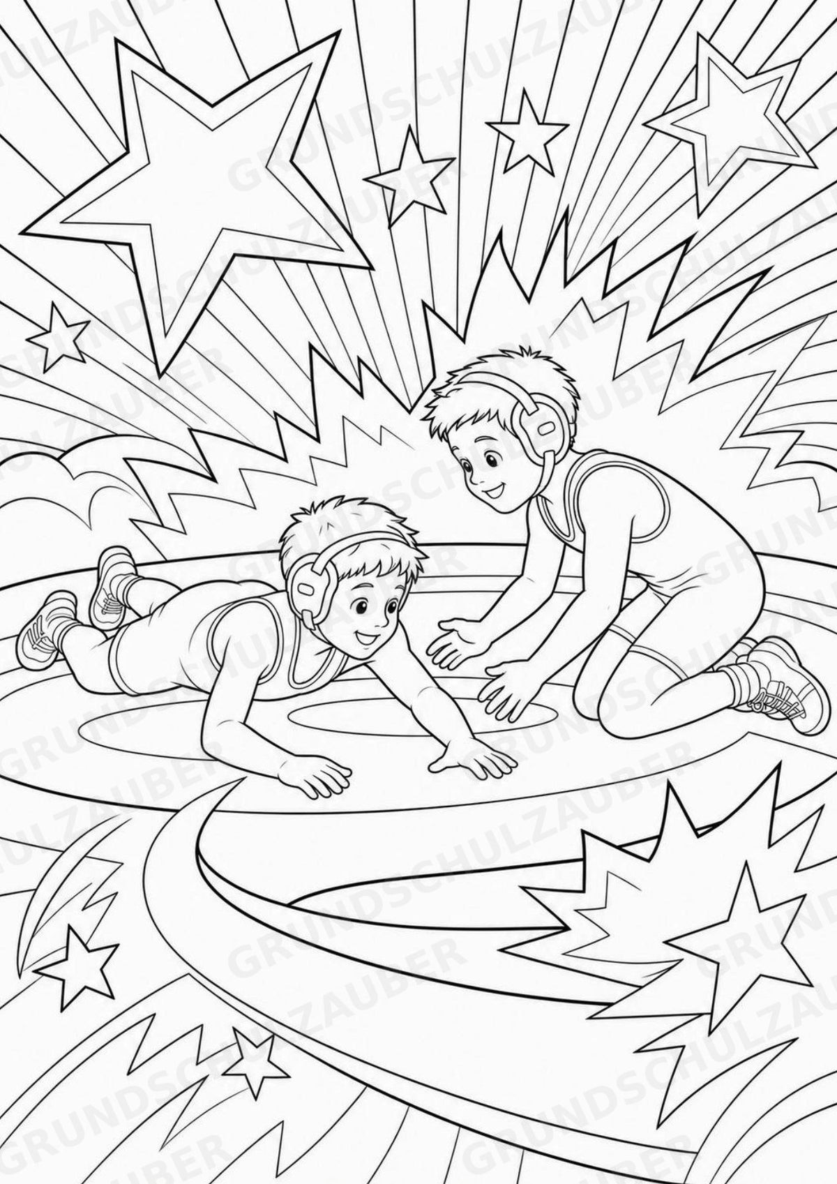 Wrestling POP Art Ausmalbilder 15 Malvorlagen – Materialseite 8