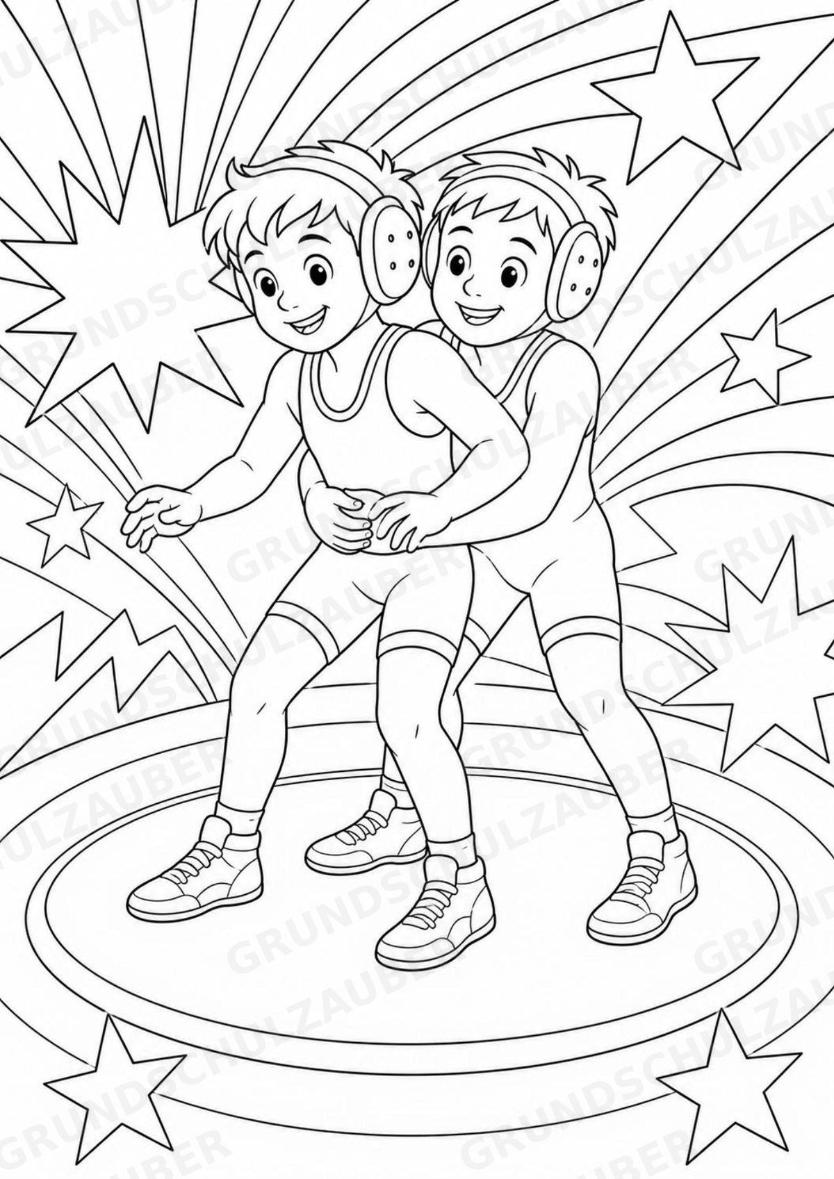 Wrestling POP Art Ausmalbilder 15 Malvorlagen – Materialseite 9