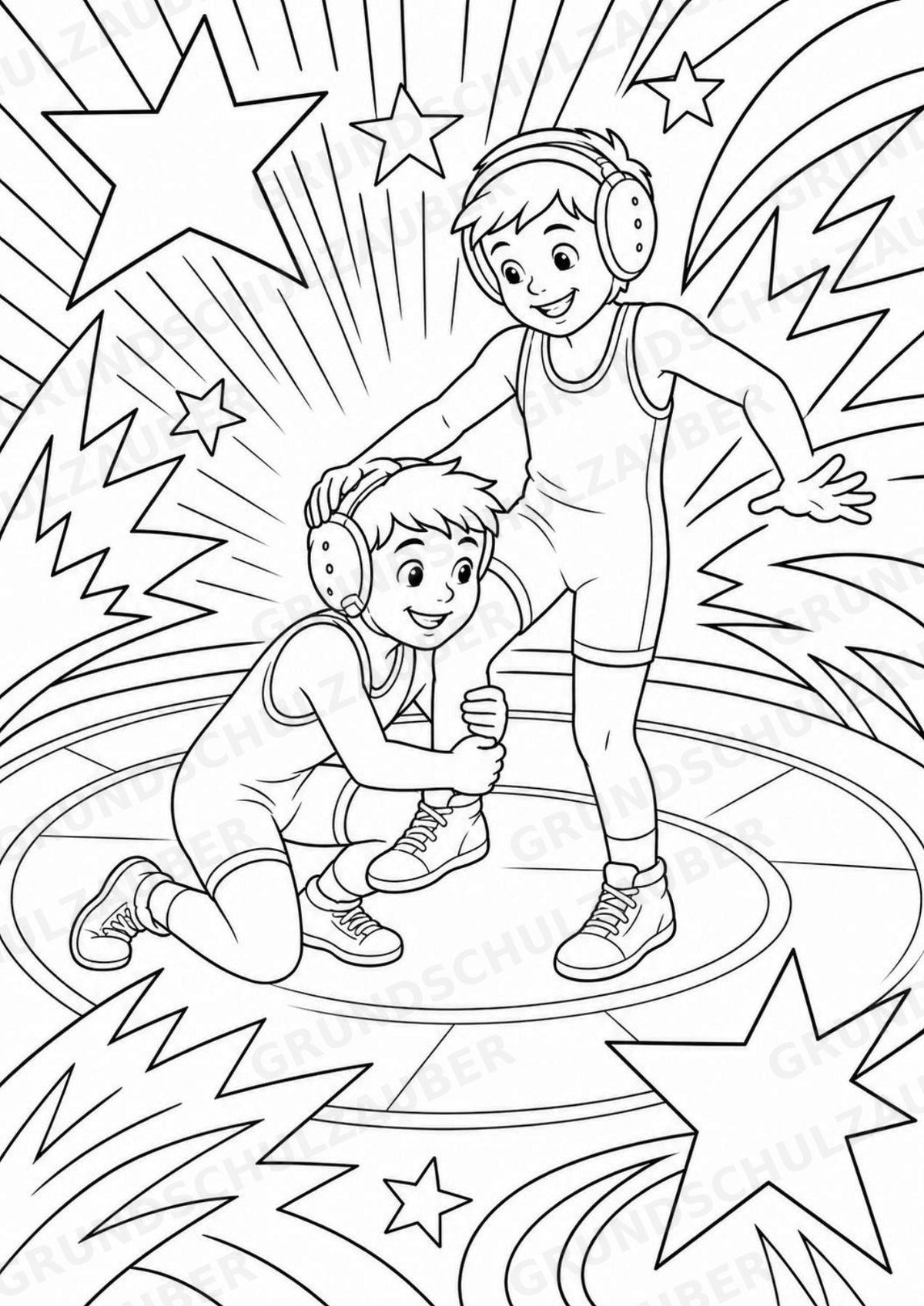 Wrestling POP Art Ausmalbilder 15 Malvorlagen – Materialseite 12