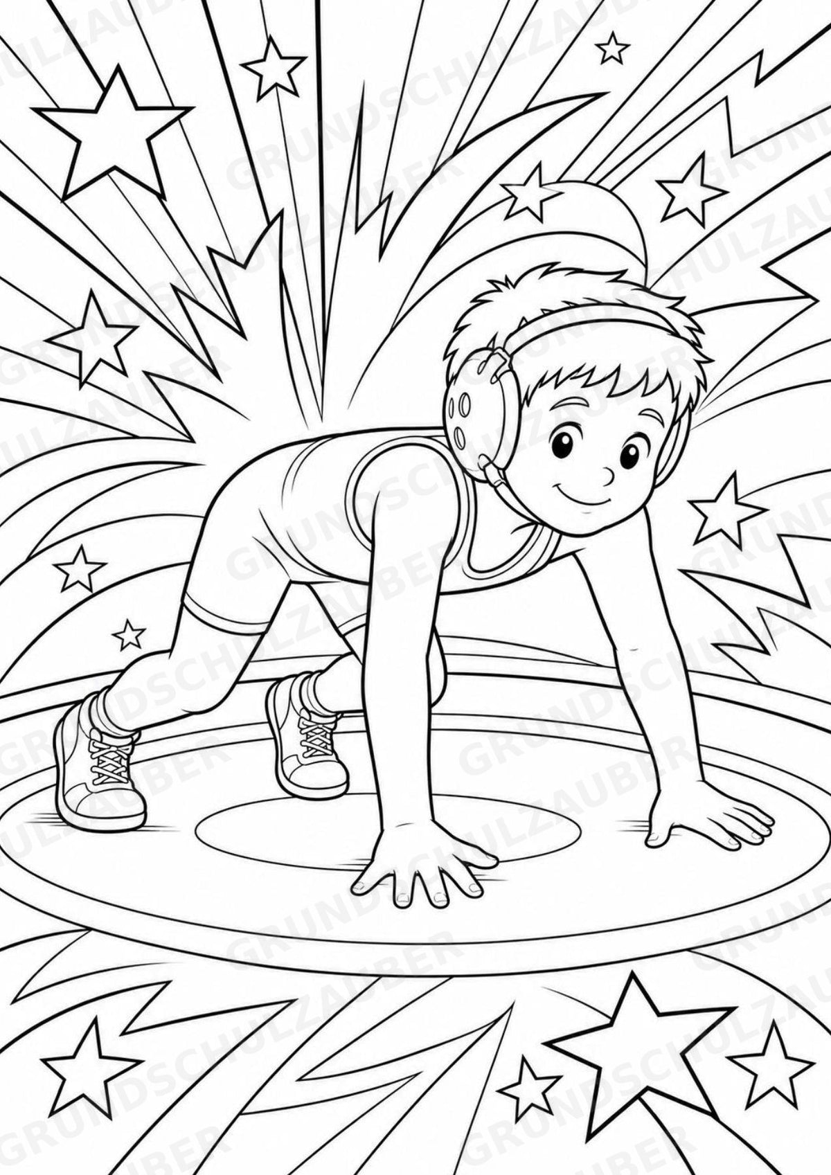 Wrestling POP Art Ausmalbilder 15 Malvorlagen – Materialseite 15