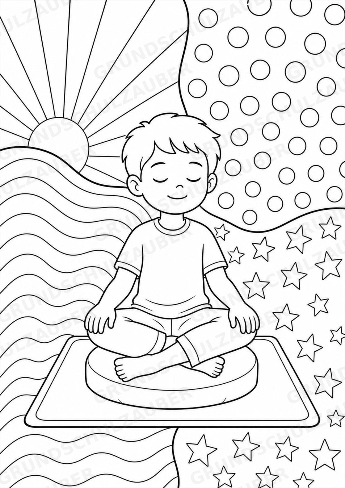 Yoga POP Art Ausmalbilder 15 Malvorlagen – Materialseite 2