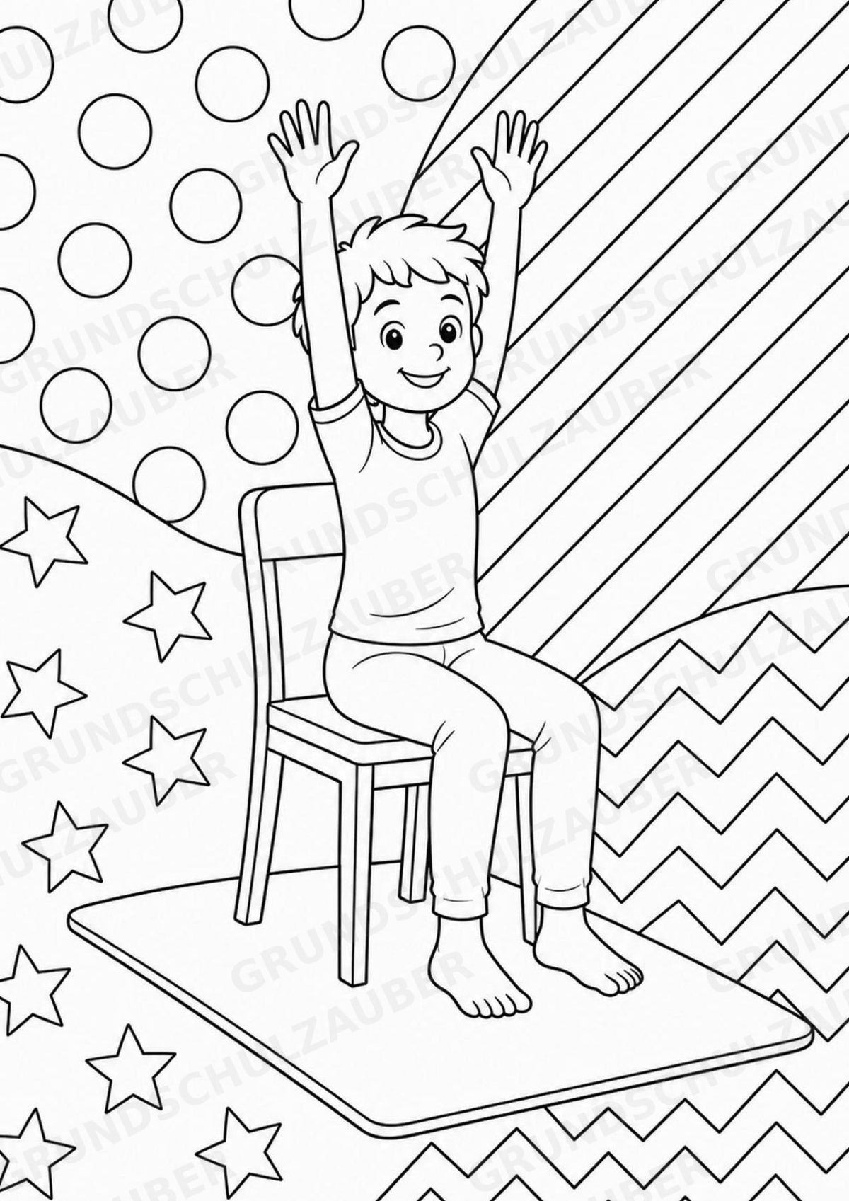 Yoga POP Art Ausmalbilder 15 Malvorlagen – Materialseite 10