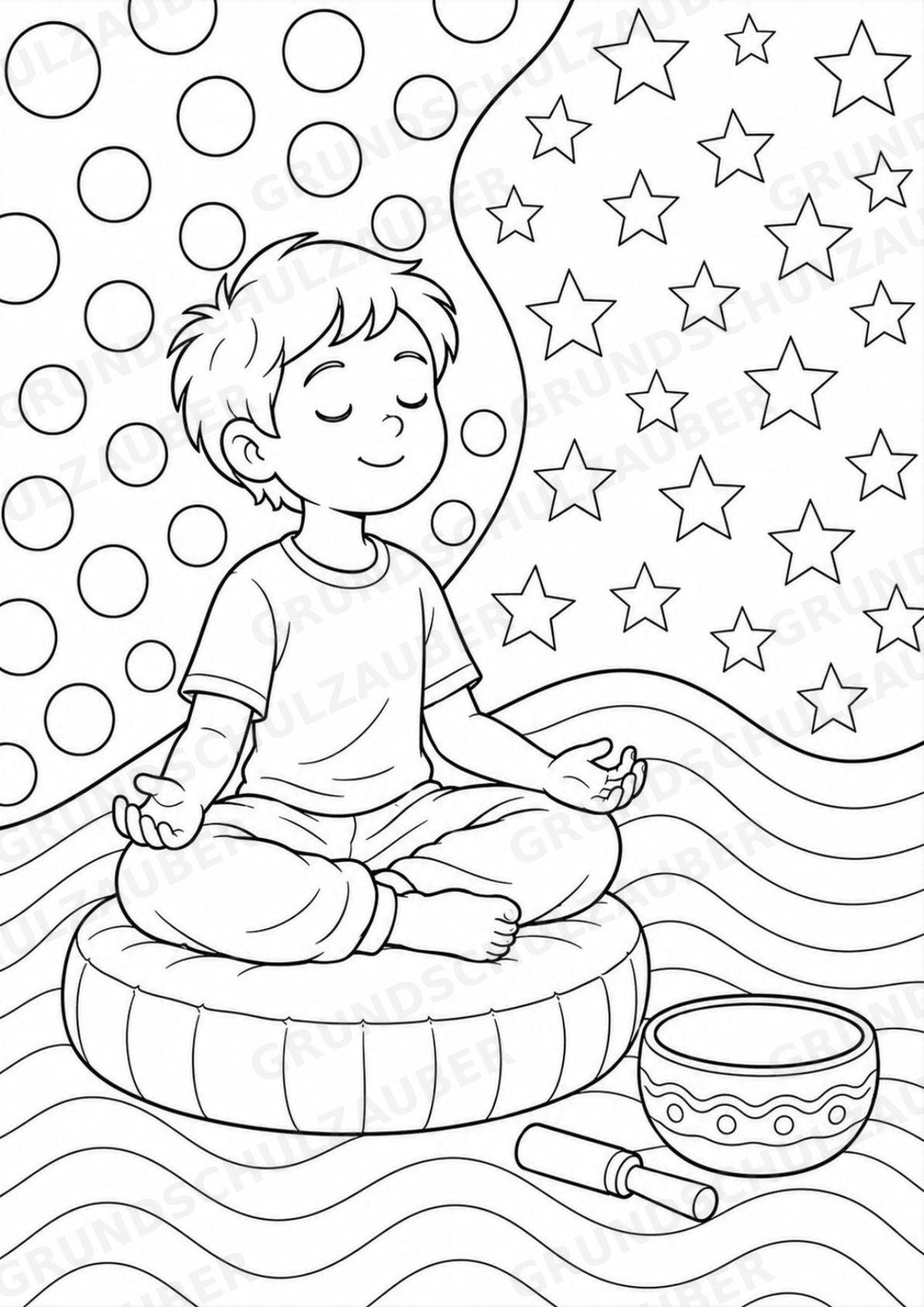 Yoga POP Art Ausmalbilder 15 Malvorlagen – Materialseite 12
