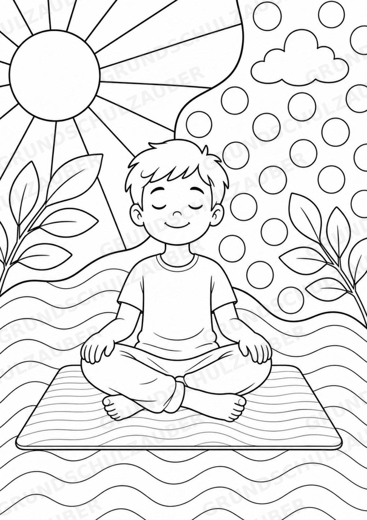 Yoga POP Art Ausmalbilder 15 Malvorlagen – Materialseite 15