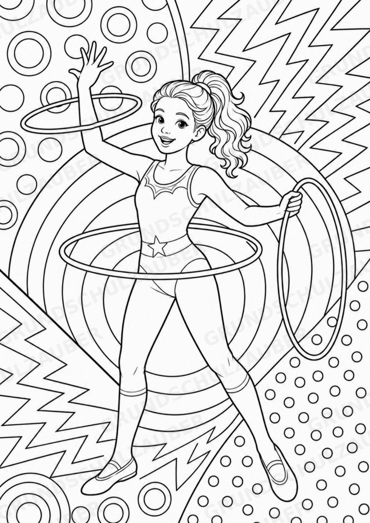 Zirkus POP Art Ausmalbilder 15 Malvorlagen – Materialseite 9