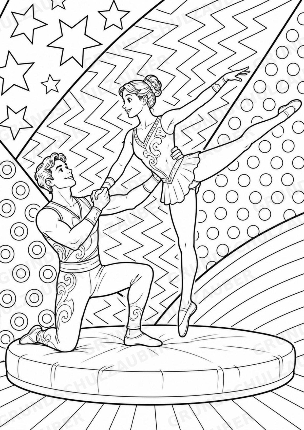 Zirkus POP Art Ausmalbilder 15 Malvorlagen – Materialseite 11