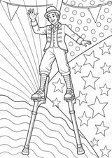 Zirkus POP Art Ausmalbilder 15 Malvorlagen – Materialseite 14