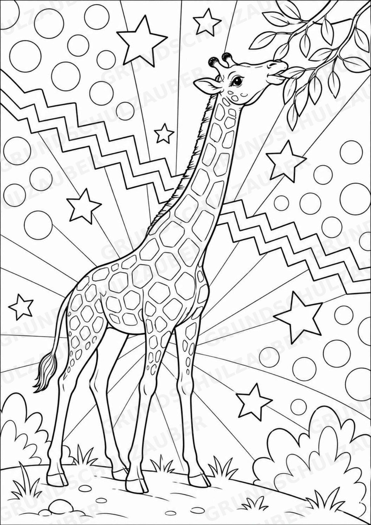Zootiere POP Art Ausmalbilder 15 Malvorlagen – Materialseite 3