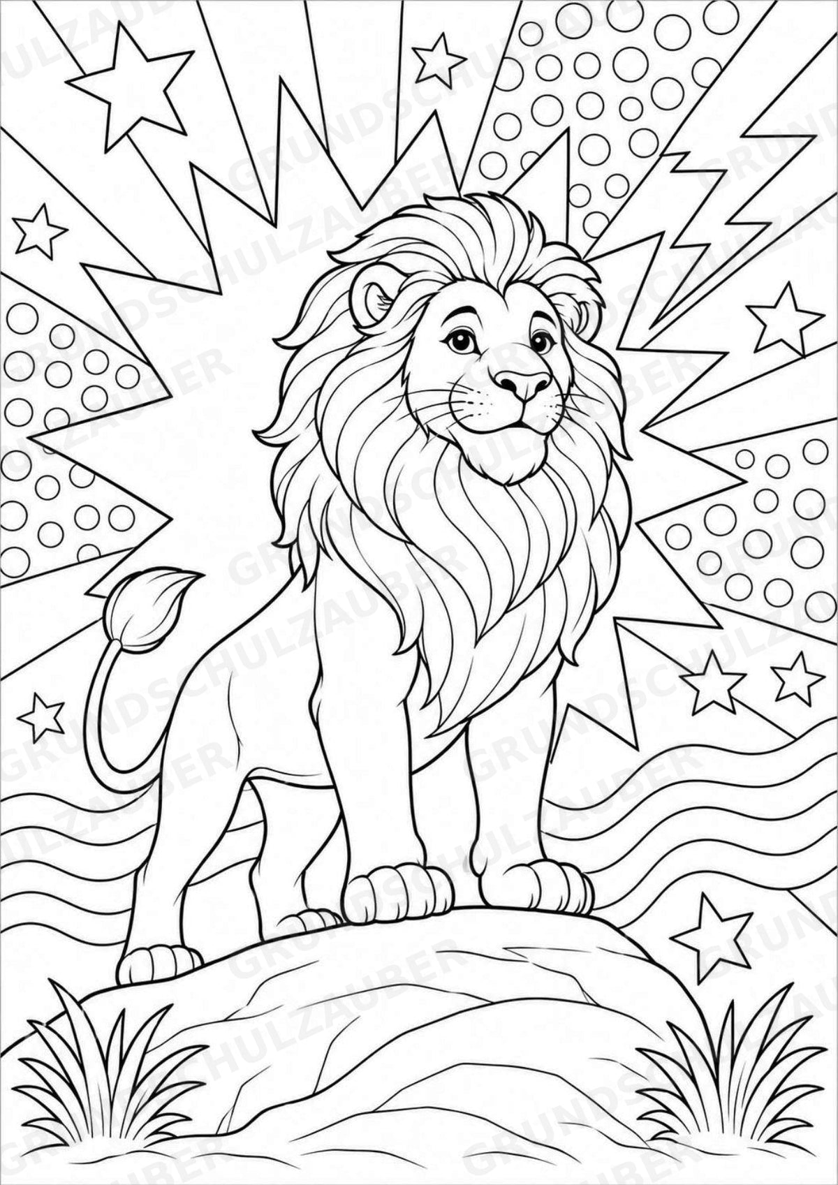 Zootiere POP Art Ausmalbilder 15 Malvorlagen – Materialseite 4