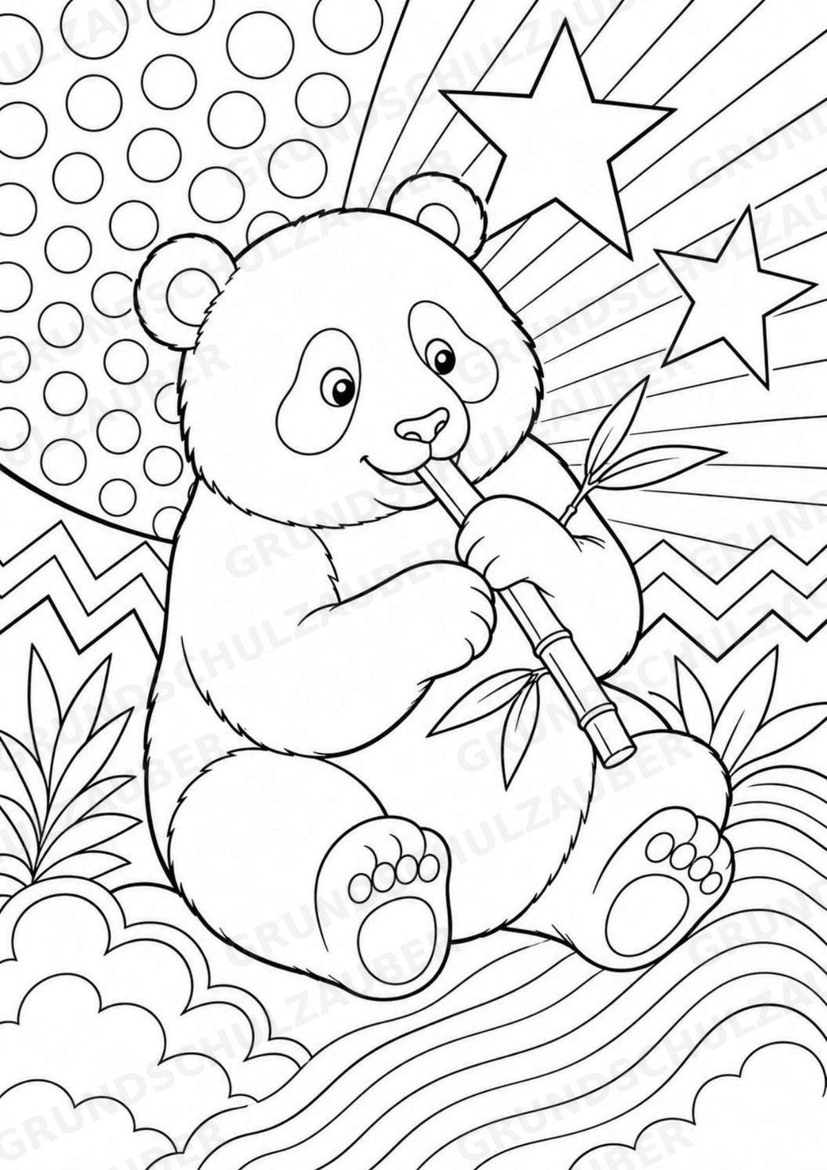 Zootiere POP Art Ausmalbilder 15 Malvorlagen – Materialseite 6