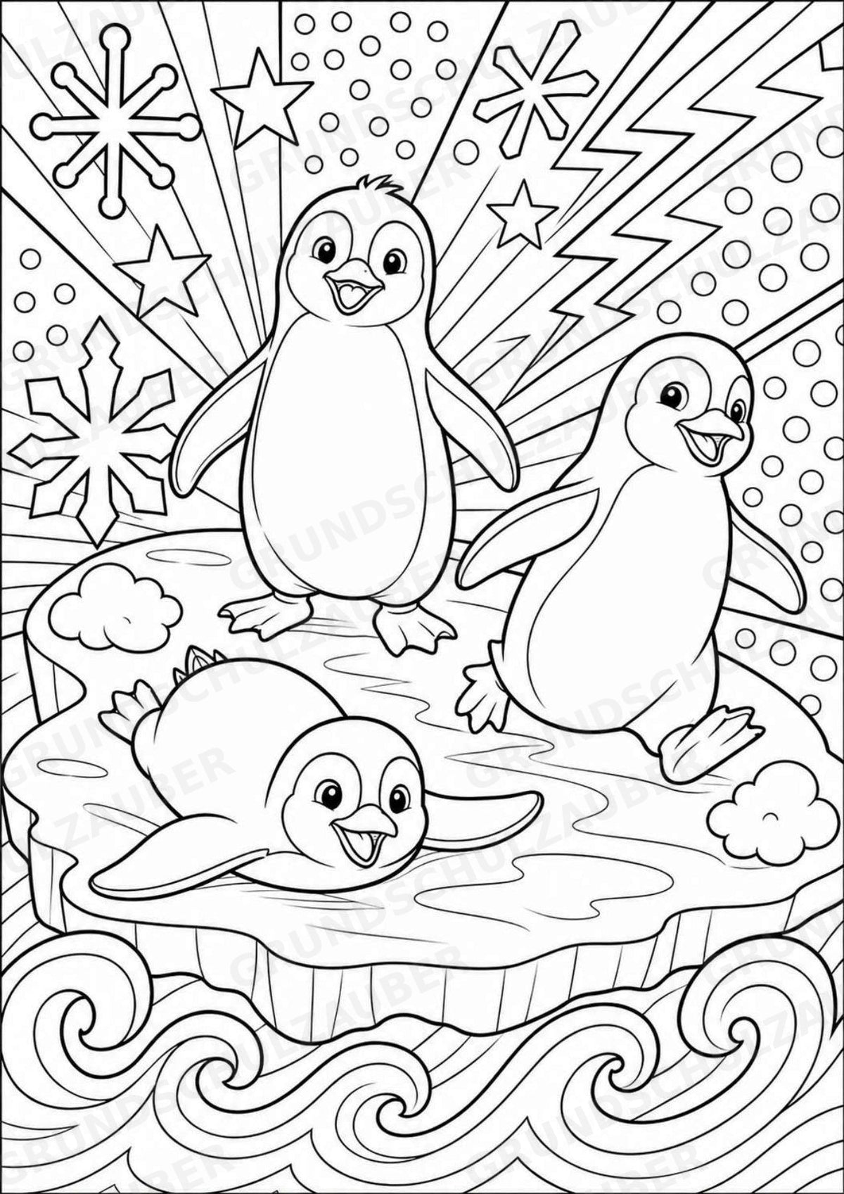 Zootiere POP Art Ausmalbilder 15 Malvorlagen – Materialseite 8