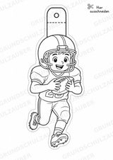 American Football Girlande Fensterdeko Basteln Ausmalbild Ausschneiden 15 Vorlagen – Materialseite 5