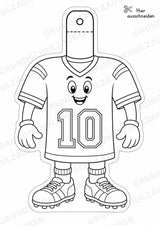 American Football Girlande Fensterdeko Basteln Ausmalbild Ausschneiden 15 Vorlagen – Materialseite 8