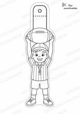 American Football Girlande Fensterdeko Basteln Ausmalbild Ausschneiden 15 Vorlagen – Materialseite 14