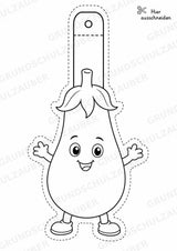 Aubergine Girlande Fensterdeko Basteln Ausmalbild Ausschneiden 15 Vorlagen – Materialseite 2