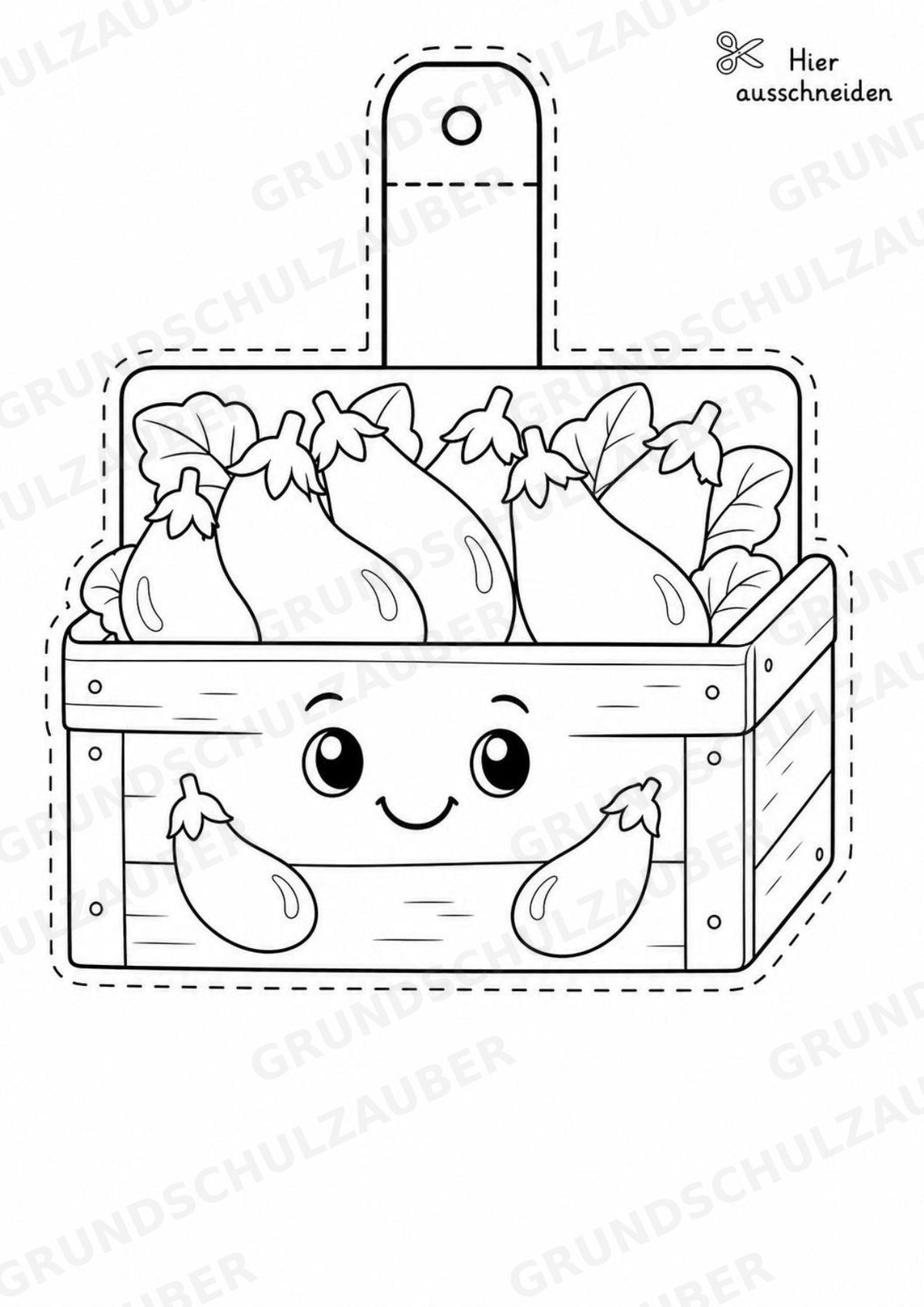 Aubergine Girlande Fensterdeko Basteln Ausmalbild Ausschneiden 15 Vorlagen – Materialseite 10