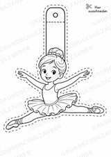 Ballett Girlande Fensterdeko Basteln Ausmalbild Ausschneiden 15 Vorlagen – Materialseite 12