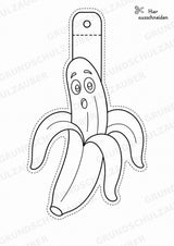 Banane Girlande Fensterdeko Basteln Ausmalbild Ausschneiden 15 Vorlagen – Materialseite 4