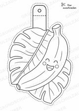 Banane Girlande Fensterdeko Basteln Ausmalbild Ausschneiden 15 Vorlagen – Materialseite 6