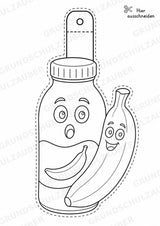 Banane Girlande Fensterdeko Basteln Ausmalbild Ausschneiden 15 Vorlagen – Materialseite 13
