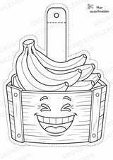 Banane Girlande Fensterdeko Basteln Ausmalbild Ausschneiden 15 Vorlagen – Materialseite 14