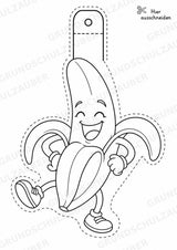 Banane Girlande Fensterdeko Basteln Ausmalbild Ausschneiden 15 Vorlagen – Materialseite 16