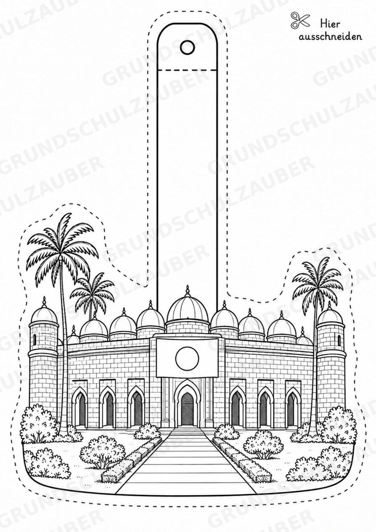 Bangladesch Girlande Fensterdeko Basteln Ausmalbild Ausschneiden 15 Vorlagen – Materialseite 5