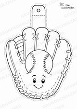 Baseball Girlande Fensterdeko Basteln Ausmalbild Ausschneiden 15 Vorlagen – Materialseite 3