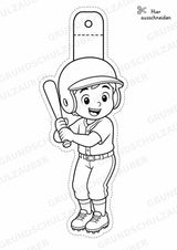 Baseball Girlande Fensterdeko Basteln Ausmalbild Ausschneiden 15 Vorlagen – Materialseite 5