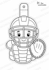 Baseball Girlande Fensterdeko Basteln Ausmalbild Ausschneiden 15 Vorlagen – Materialseite 6