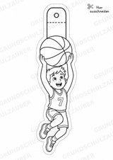 Basketball Girlande Fensterdeko Basteln Ausmalbild Ausschneiden 15 Vorlagen – Materialseite 4
