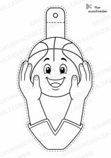 Basketball Girlande Fensterdeko Basteln Ausmalbild Ausschneiden 15 Vorlagen – Materialseite 6