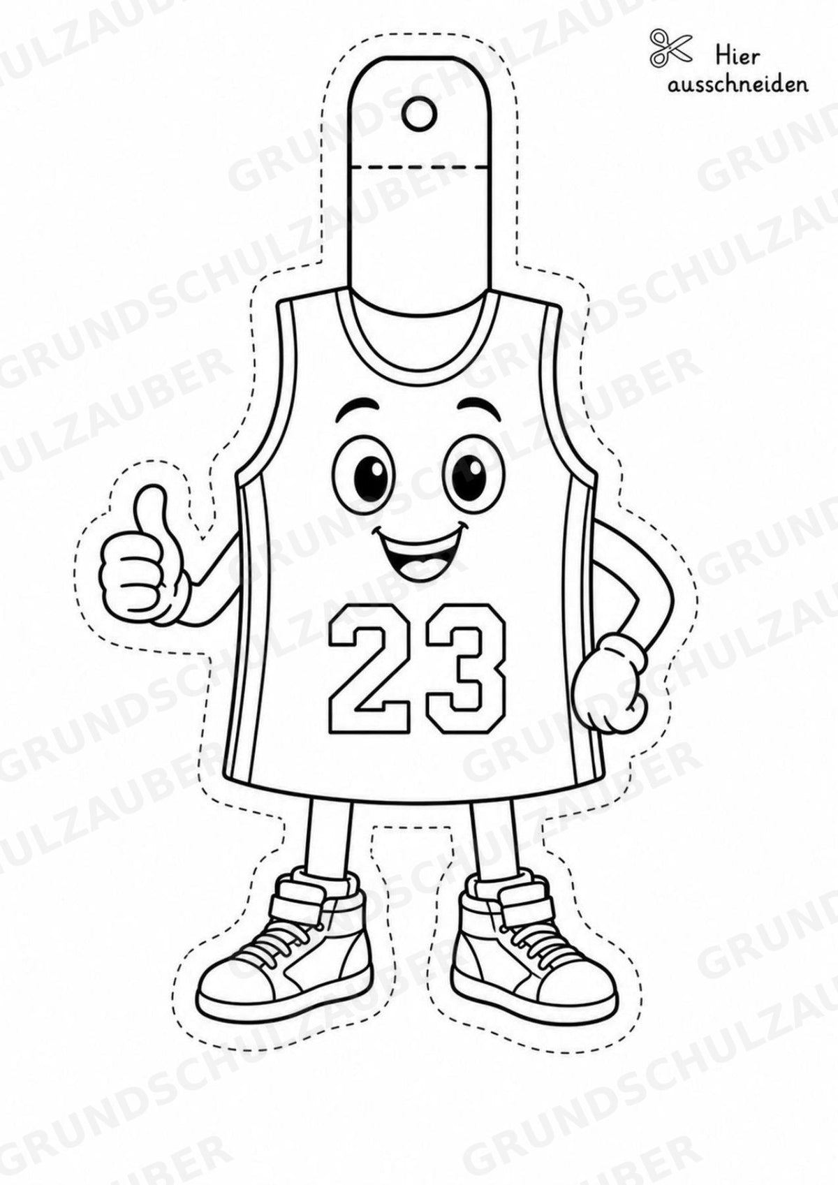 Basketball Girlande Fensterdeko Basteln Ausmalbild Ausschneiden 15 Vorlagen – Materialseite 8