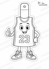 Basketball Girlande Fensterdeko Basteln Ausmalbild Ausschneiden 15 Vorlagen – Materialseite 8