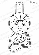 Basketball Girlande Fensterdeko Basteln Ausmalbild Ausschneiden 15 Vorlagen – Materialseite 10