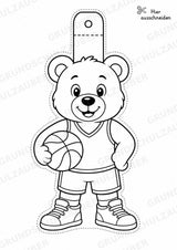 Basketball Girlande Fensterdeko Basteln Ausmalbild Ausschneiden 15 Vorlagen – Materialseite 12