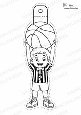 Basketball Girlande Fensterdeko Basteln Ausmalbild Ausschneiden 15 Vorlagen – Materialseite 14