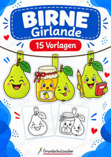 Birne Girlande Fensterdeko Basteln Ausmalbild Ausschneiden 15 Vorlagen – Cover