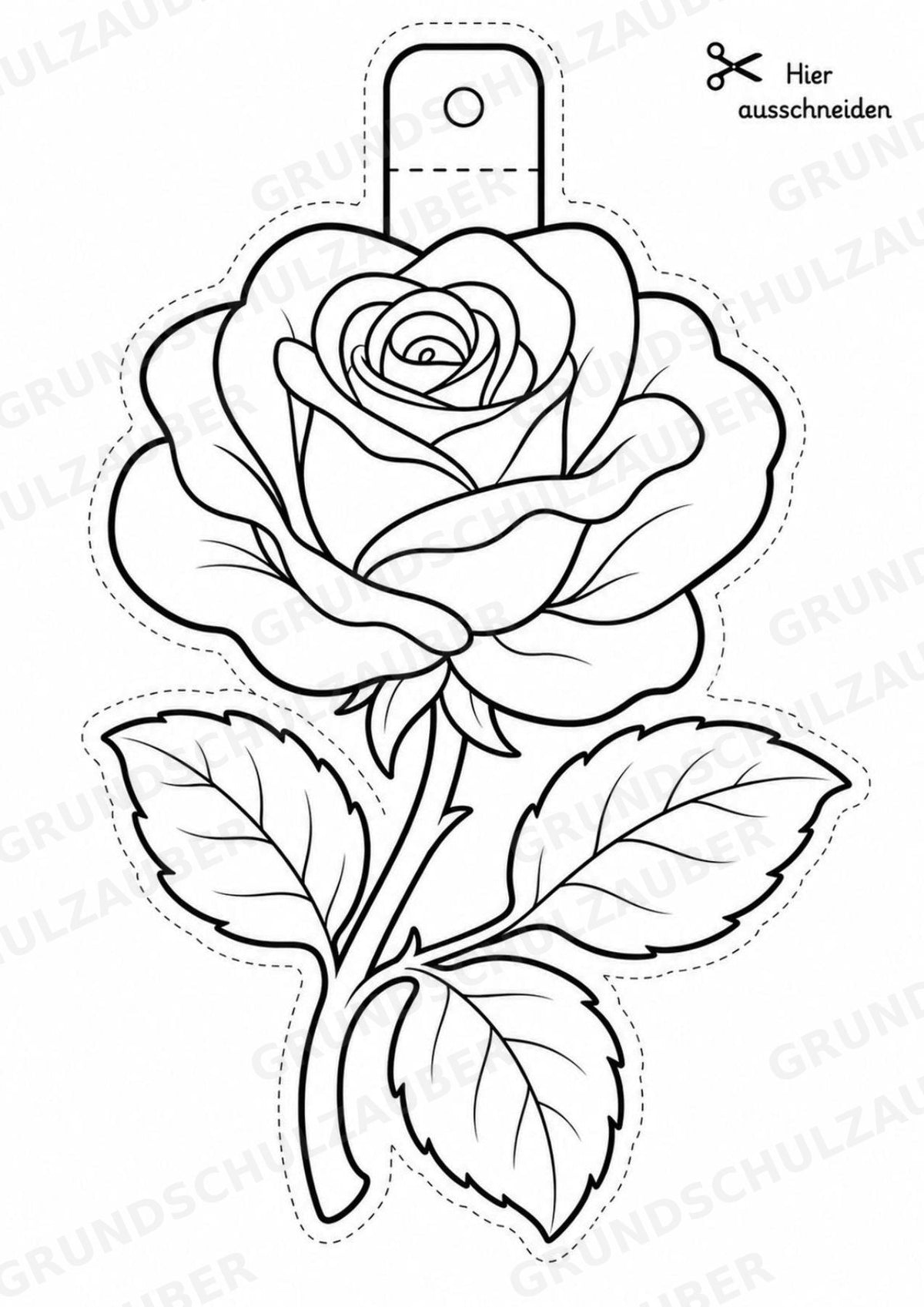 Blumen Girlande Fensterdeko Basteln Ausmalbild Ausschneiden 15 Vorlagen – Materialseite 5