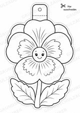 Blumen Girlande Fensterdeko Basteln Ausmalbild Ausschneiden 15 Vorlagen – Materialseite 10