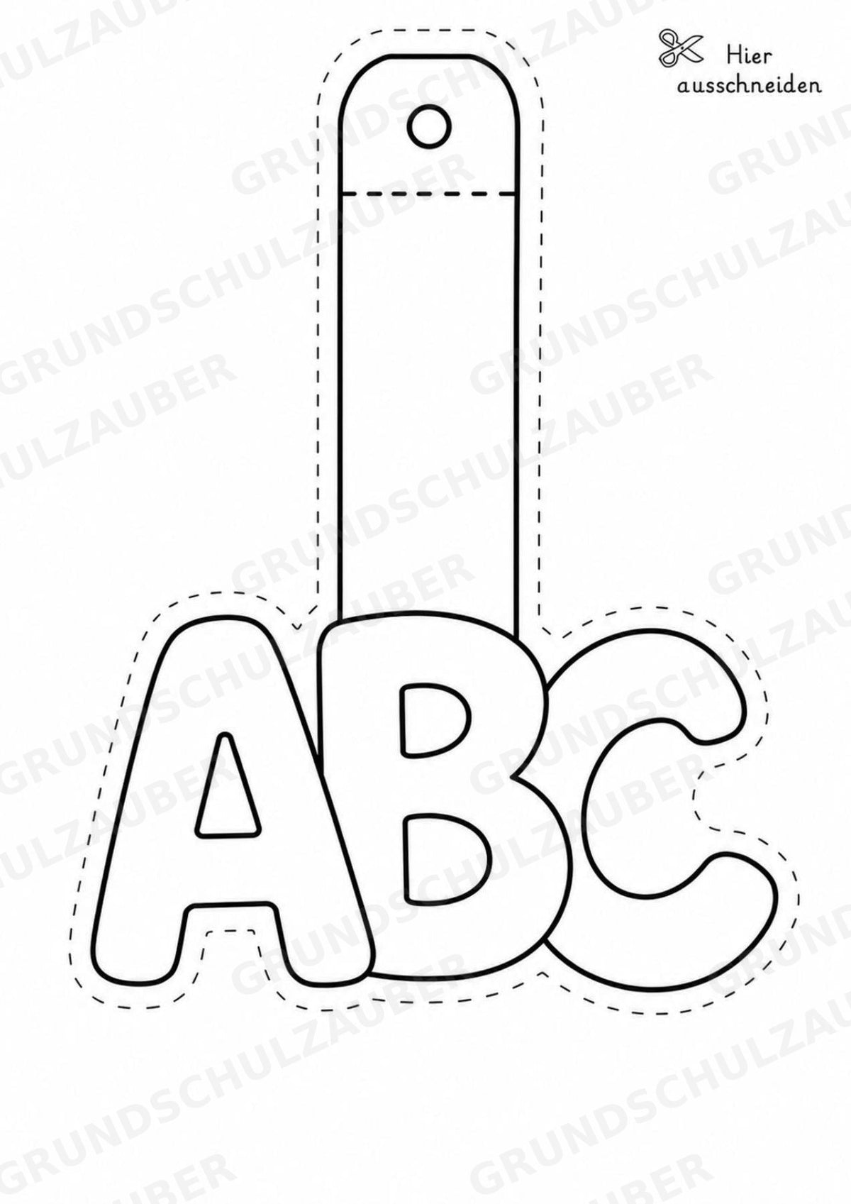 Buchstaben Girlande Fensterdeko Basteln Ausmalbild Ausschneiden 15 Vorlagen – Materialseite 2