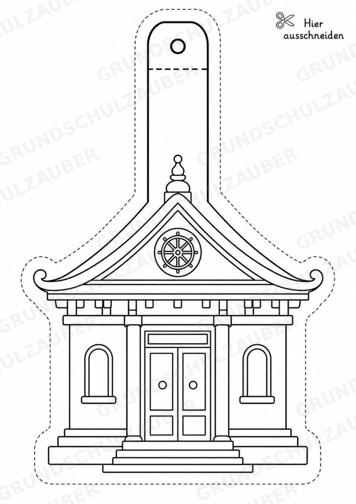 Buddhismus Girlande Fensterdeko Basteln Ausmalbild Ausschneiden 15 Vorlagen – Materialseite 6