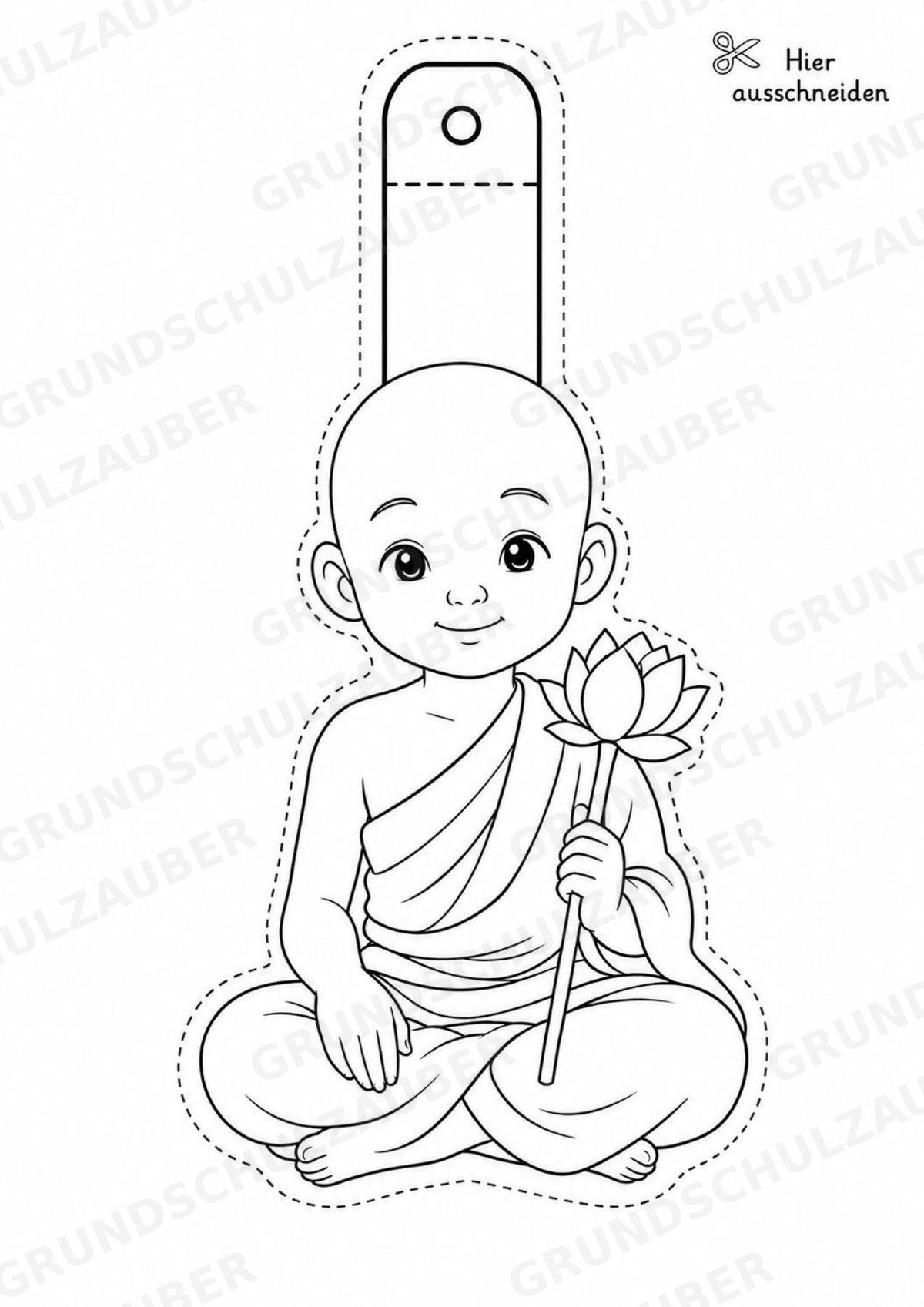 Buddhismus Girlande Fensterdeko Basteln Ausmalbild Ausschneiden 15 Vorlagen – Materialseite 8