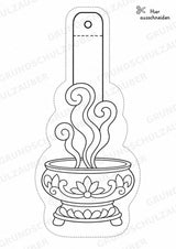 Buddhismus Girlande Fensterdeko Basteln Ausmalbild Ausschneiden 15 Vorlagen – Materialseite 9