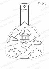 Buddhismus Girlande Fensterdeko Basteln Ausmalbild Ausschneiden 15 Vorlagen – Materialseite 15